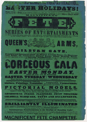 Exceptionally Early Poster including “...a Grand Ball, when Parties may immediately commence Tripping on the Light Fantastic.” image